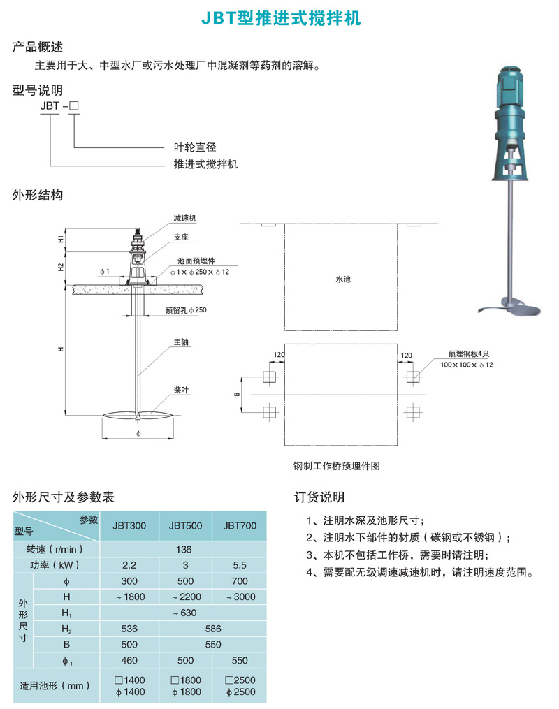 JBT型推进式搅拌机1