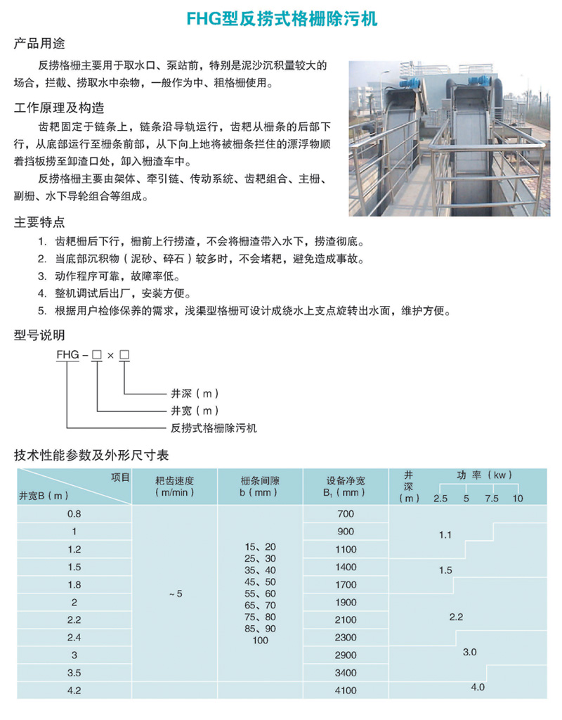 FHG型反捞式格栅除污机1